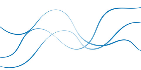 Abstract colorful wave dynamic curve lines on transparent background with flowing particles. Digital energy waves technology concept. Modern backdrop design for business, presentation, banner.