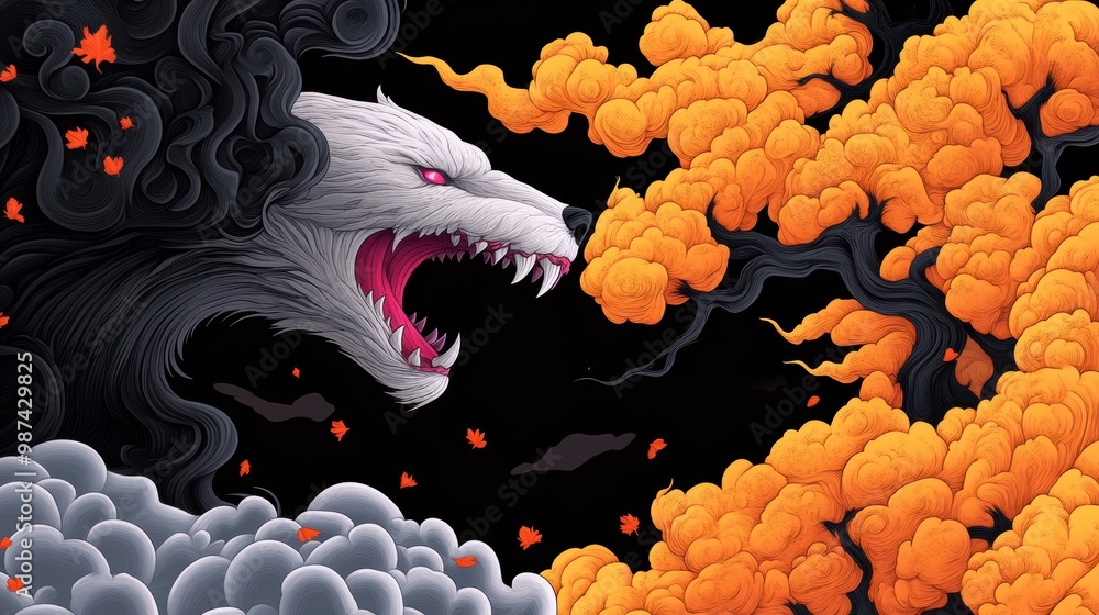 Poster collection of illustrations with intricate details, showcasing a high level of artistic skill and pr