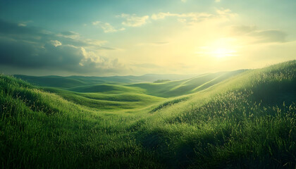 Fototapeta premium Stunning panorama Landscape Wallpaper with Ample Space for Text - Perfect for Custom Designs, photography, travel dreams