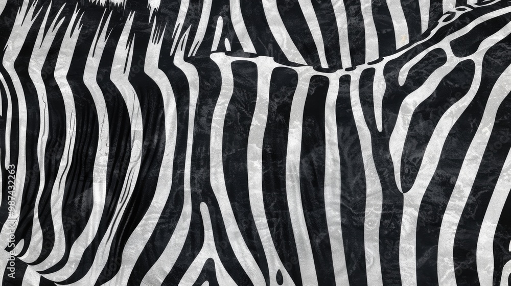 Poster unique zebra-inspired texture pattern with a seamless repeating design. perfect for wildlife and mon