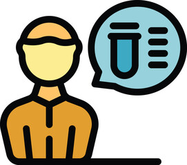 Laboratory assistant with a face mask is thinking about the results of a test tube analysis