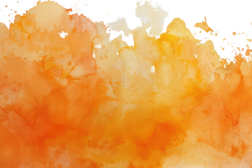 Orange watercolor on a white background First person view realistic daylight view