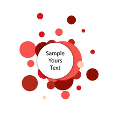 Confetti illustration. Circle fun background. Red Side Round. Eps 10