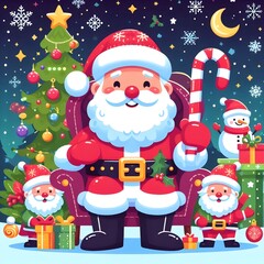 santa claus and christmas gifts