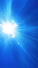 Obraz premium Sun rays burst through blue sky