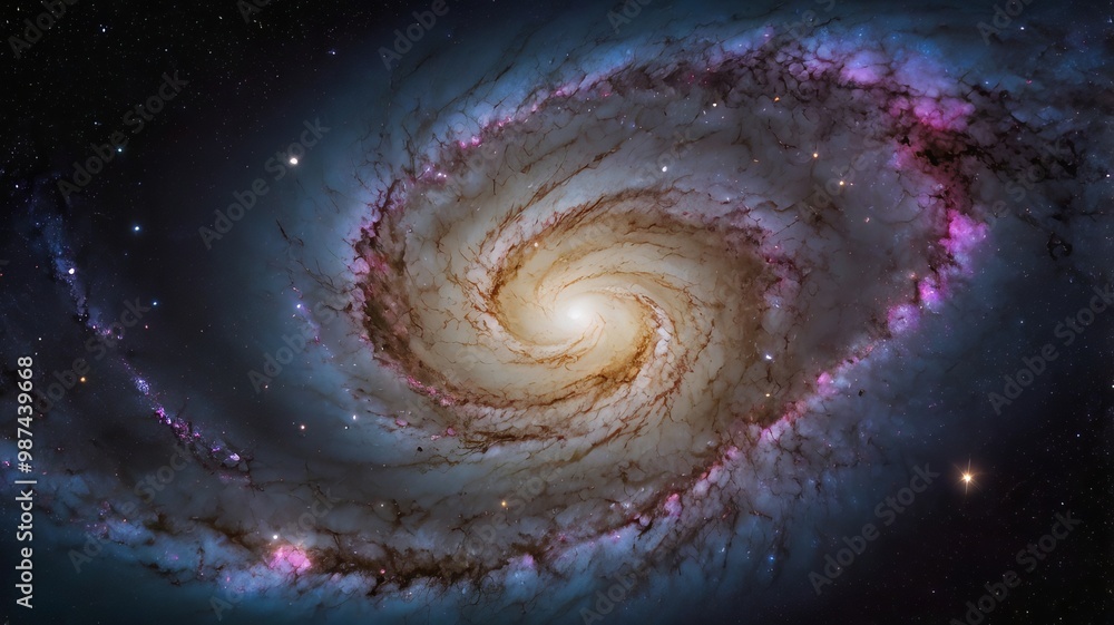 Wall mural photograph of milky way galaxy from a distant ai gen