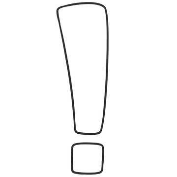 recommend clip art: black outline exclamation mark