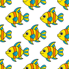 Fototapeta premium seamless pattern with fishes