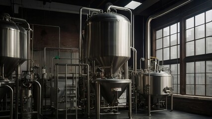factory machinery ,big kitchen factory ai gen