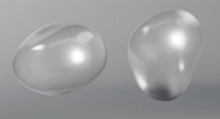 cosmetic moisturizer water molecule, Cosmetic Essence, Liquid bubble, Molecule inside Liquid Bubble on transparent background, 3d rendering