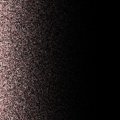 Round pink tinsel frame on a black background. Vector illustration. Holiday cards design. Eps 10