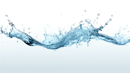 Abstract water splash against white background.