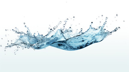Abstract water splash on white background