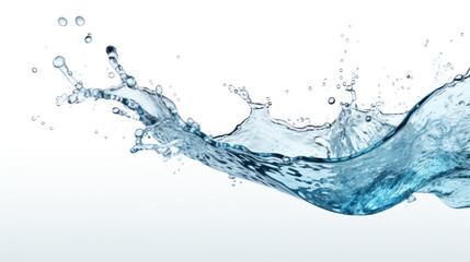 Abstract water splash on white background