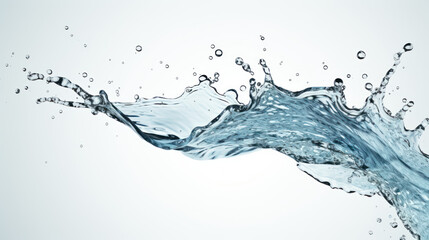 Abstract image of a water splash against white background