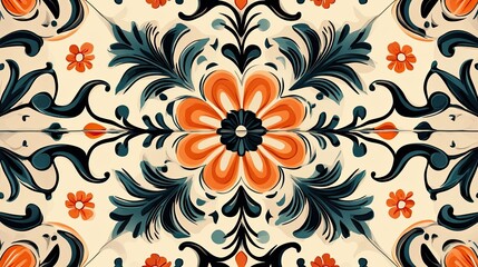 Obraz premium romanian ceramic tile pattern. Vector illustration
