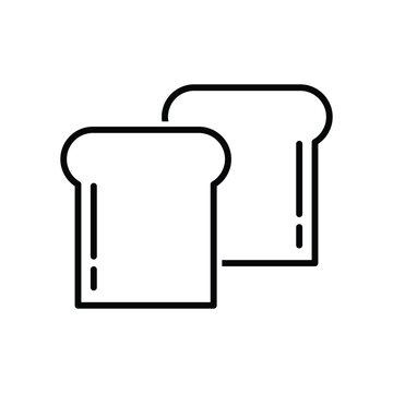 recommend clip art: bread toast icon breakfast design concept outline style