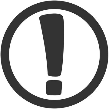 recommend clip art: black exclamation mark sign