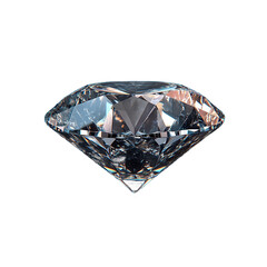 Brilliant cut diamond with exceptional clarity and brilliance on transparent background symbolizing luxury and elegance