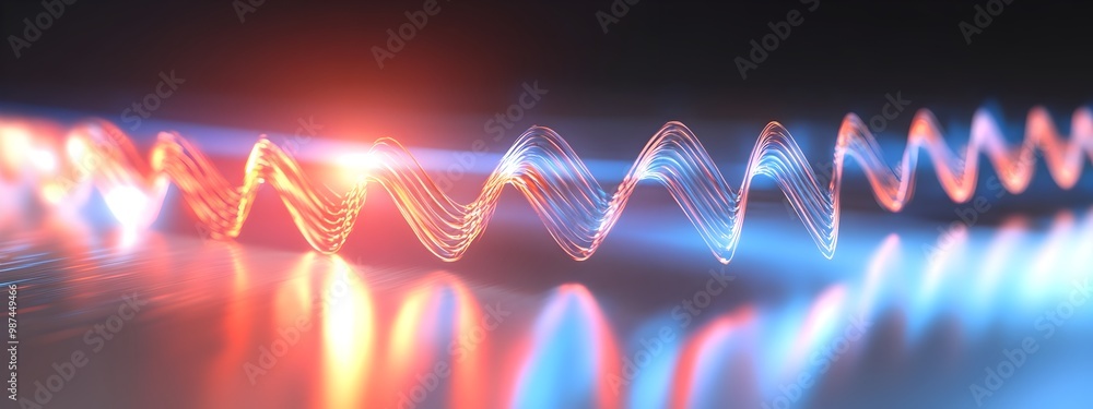 Poster undulating light wave interacting with metamaterial structures