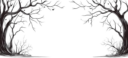 Halloween themed rectangular frame