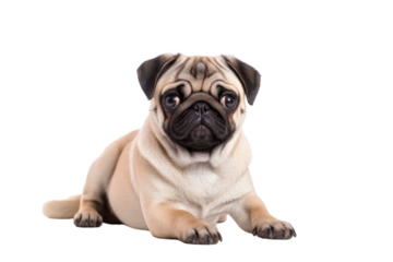 funny labrador dog on a white background Show a cute, playful, and cheerful demeanor