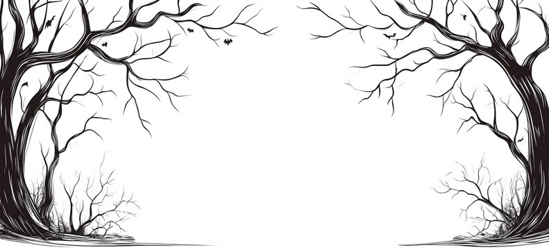 Halloween themed rectangular frame