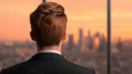Fototapeta premium Bring to life the concept of Rear view Business strategy through a photorealistic 3D render