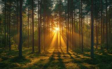 Obraz premium Golden Rays of Sunshine