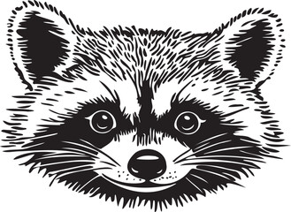 illustration of funny raccoon