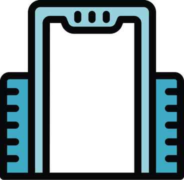 recommend clip art: Metal detector gate using electromagnetic field to detect weapons, bombs or other metal objects being carried