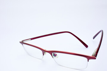 Stylish designer eyewear presenting an air of sophistication with its unique color palette and frame structure, ideal for product catalogs or fashion accessories marketing.
