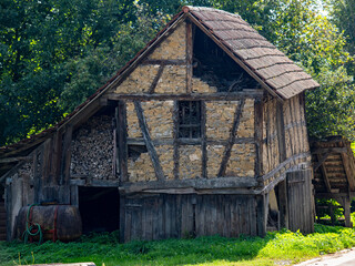 Geb&auml;udesch&auml;den an einem historischen Fachwerkhaus