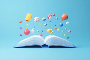 Dried pressed various leaves and flowers placed on the pages of an open old book lying on a white background
