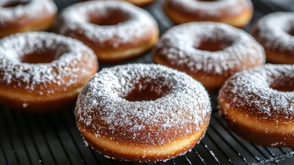 Delicious Gluten-Free Baked Coconut Flour Donuts with Powdered Sugar Topping