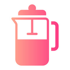 french press gradient icon