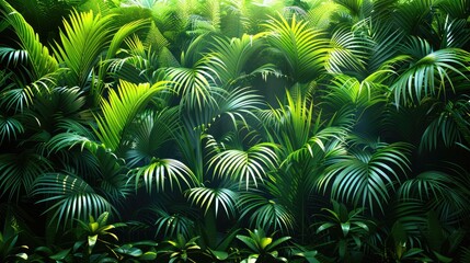 Jungle foliage across all sides with blank space, black background, high contrast, soft gradient.