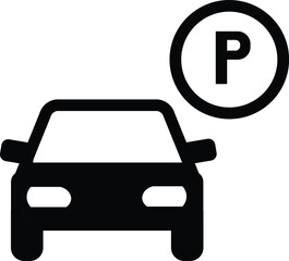 Parking icon set Outline Parking symbol vector Car Parking Lot symbol vector