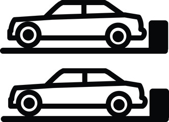 Parking icon set Outline Parking symbol vector Car Parking Lot symbol vector