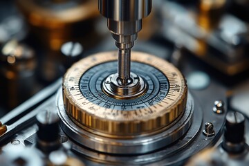 Close-up of a Vintage Machine's Gear System