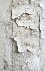 Obraz premium Cracked white paint on wall