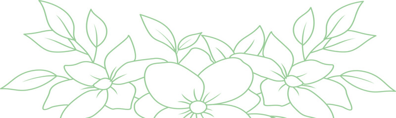 Decorative Floral Border Line