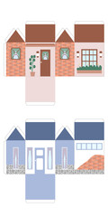 Fototapeta premium Paper craft house 