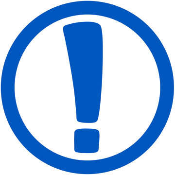 recommend clip art: blue exclamation mark sign