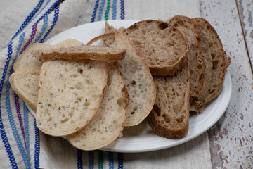 Sourdough breads, whole wheat and white sliced