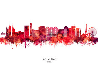 Las Vegas Nevada Skyline Red © Towseef Dar