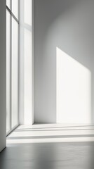 Fototapeta premium Sunlight streams through a window.