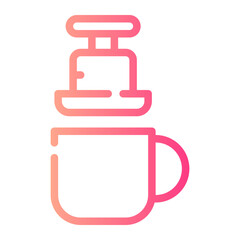 aeropress gradient icon