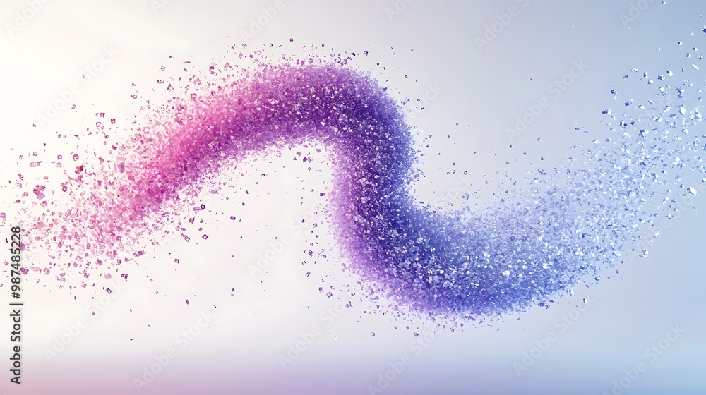 Aufkleber illuminating euphoria symbol in 3d with sparkling effects and floating elements on white background 