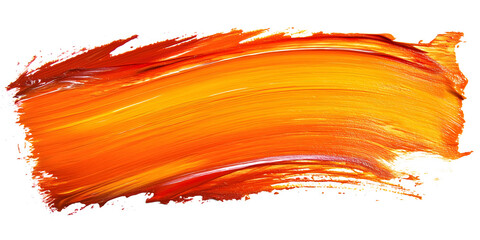 Textured orange paint brush. Paint Brush, ink brush, brush strokes, grungy paint brush. Grungy...